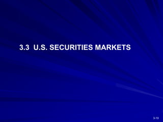 3-19
3.3 U.S. SECURITIES MARKETS
 