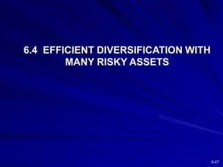 6-27
6.4 EFFICIENT DIVERSIFICATION WITH
MANY RISKY ASSETS
 