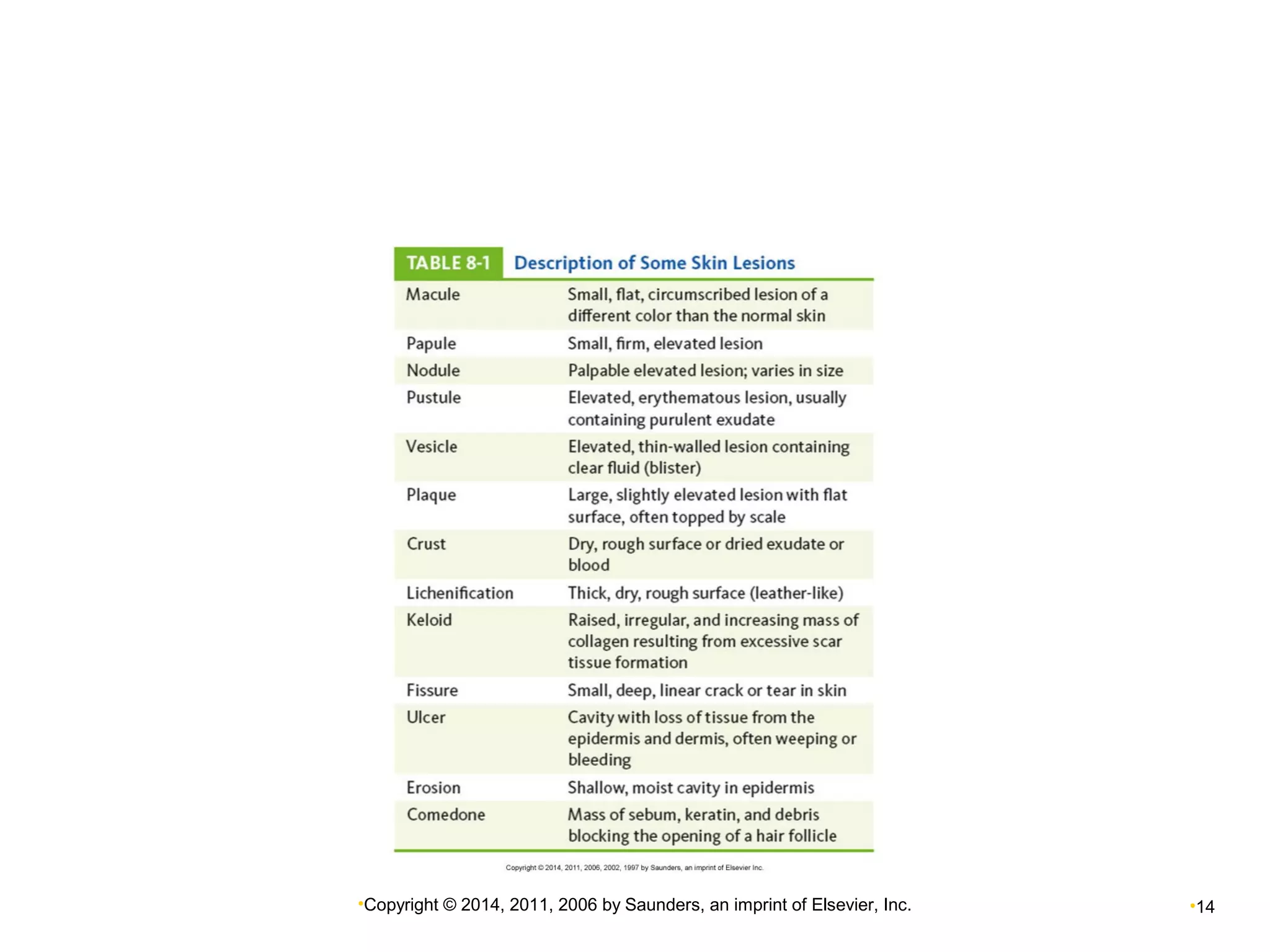 •Copyright © 2014, 2011, 2006 by Saunders, an imprint of Elsevier, Inc. •14 
 