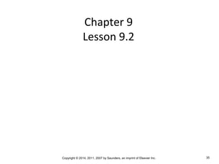 Copyright © 2014, 2011, 2007 by Saunders, an imprint of Elsevier Inc. 35
Chapter 9
Lesson 9.2
 