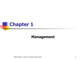 Chapter 1 Management 