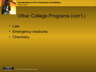 Other College Programs (con’t.) Law Emergency medicine Chemistry 