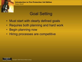 Must start with clearly defined goals Requires both planning and hard work Begin planning now  Hiring processes are competitive Goal Setting 