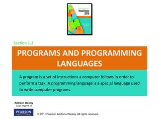 Chapter 01 Introduction to Visual Basic | PPSX