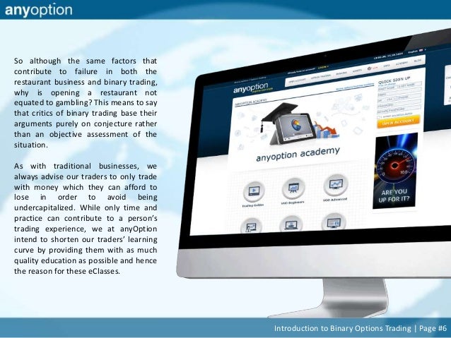 Binary option introduction