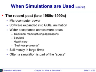 Simulation with ARENA Chapter 1: What is Simulation? | PPT