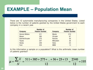 Basic Concepts of Statistics & Its Analysis | PPT