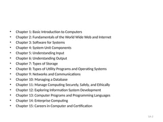 Chapter 01: Basic Introduction to Computers | PPT