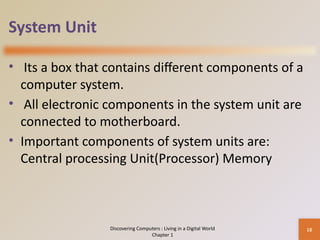 Computer System Unit Learning introduction to computer for management science | PPTX