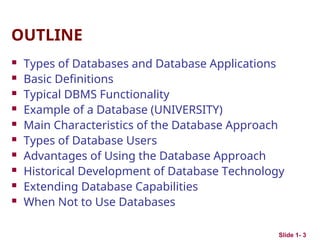 Fundamentals of Database Management systems | PPT
