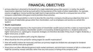 Financial Business Objectives Examples Comprehensive Guide to Strategic Financial Management and Corporate ...