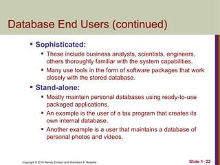 Comprehensive Introduction to Databases and Database Users | PPT