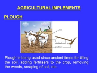 Ploughing Instrument Chapter 01 crop production & management | PPTX