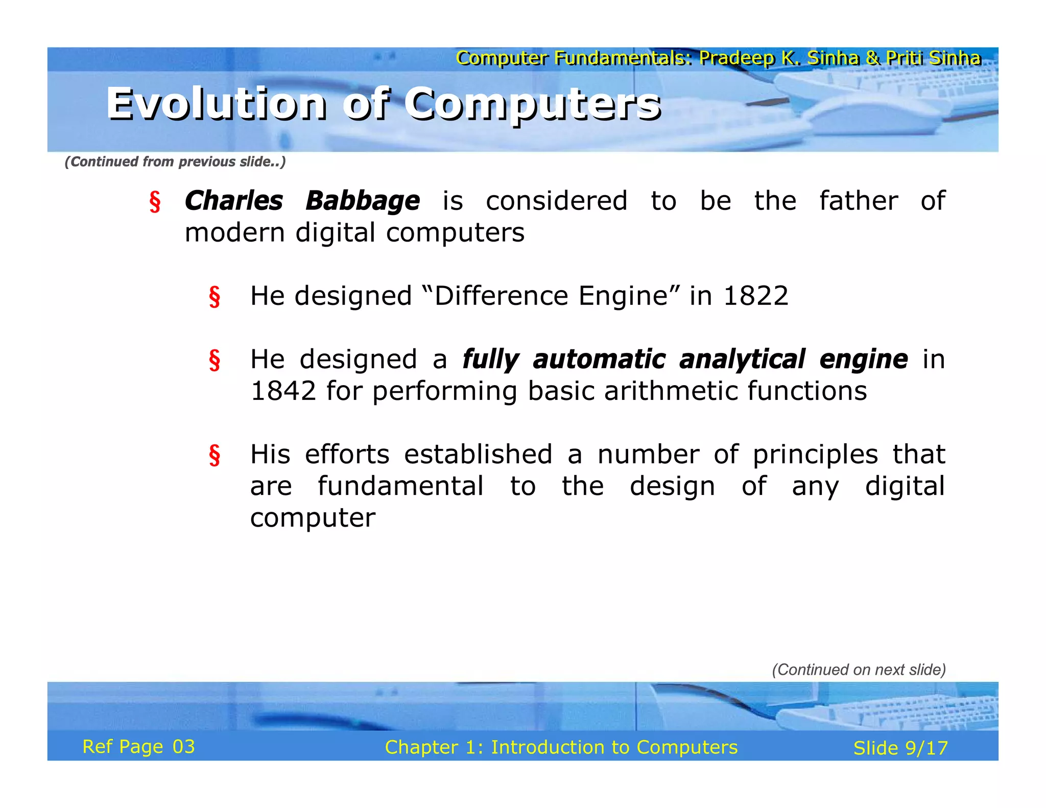 Chapter01 introduction to computer | PDF
