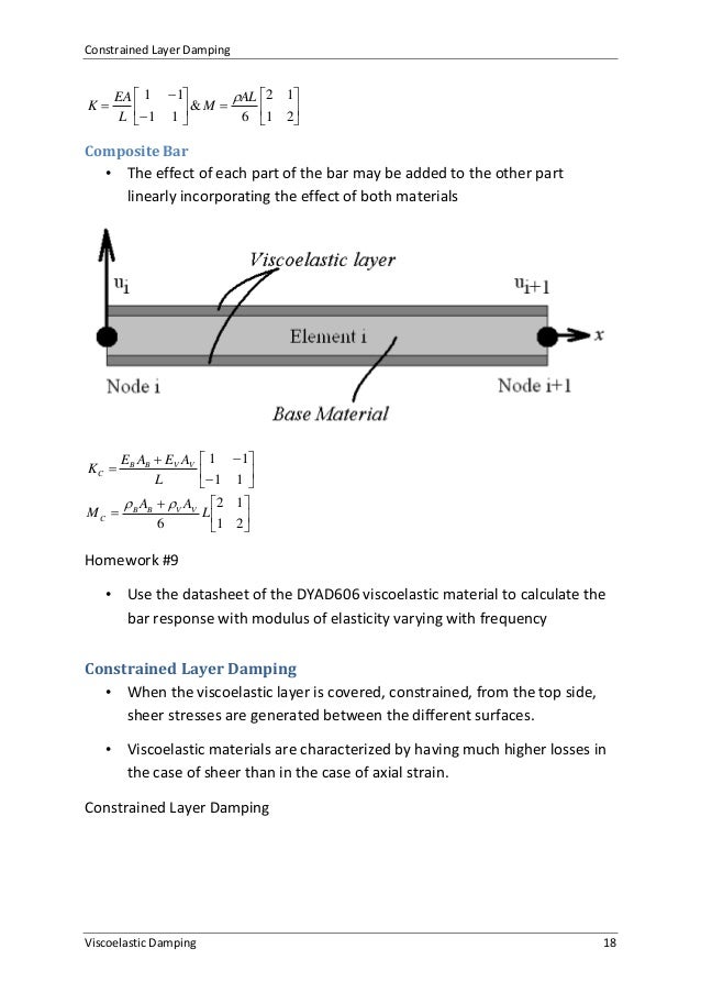 Viscoelastic Damping Lecture Notes 140202