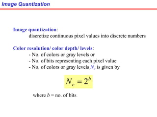 Gray Level Quantization Basic Chapter01 (2) | PPT