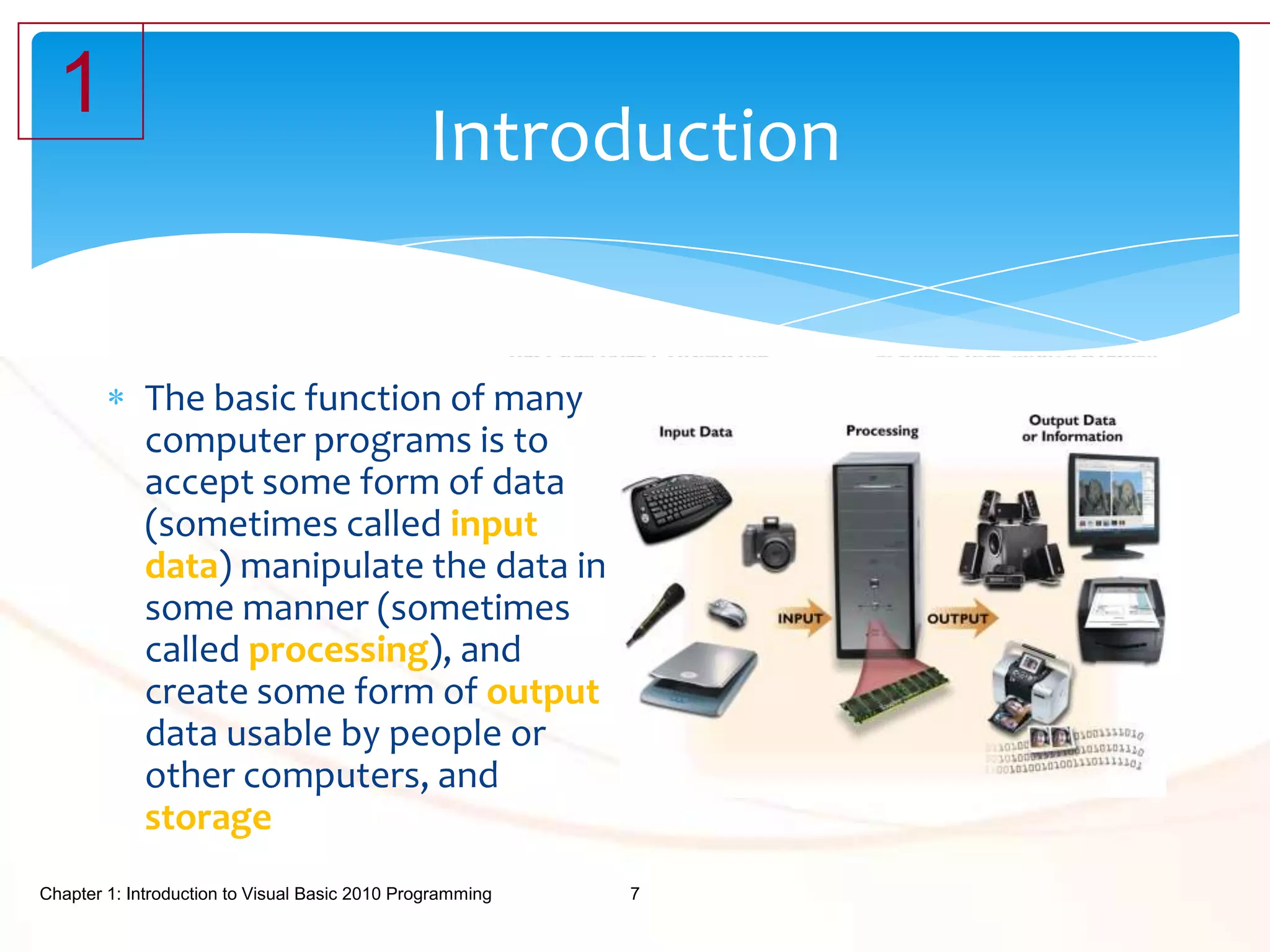 Chapter 1 — Introduction to Visual Basic 2010 Programming | PPTX