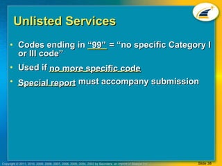 Unlisted Code Letter Example BUCK 2011 - Chapter 013 | PPT
