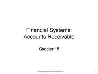 Copyright © 2020 by Elsevier Inc. All Rights Reserved.
Financial Systems:
Accounts Receivable
Chapter 15
1
 