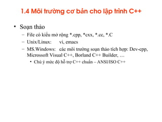 Comprehensive Introduction to C++ Programming Language and Environment ...