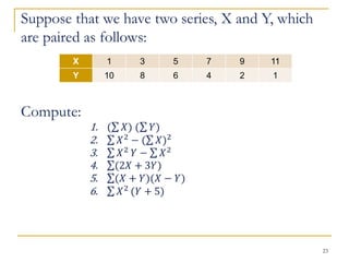 23
X 1 3 5 7 9 11
Y 10 8 6 4 2 1
 