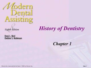 History of Dentistry Chapter 1 