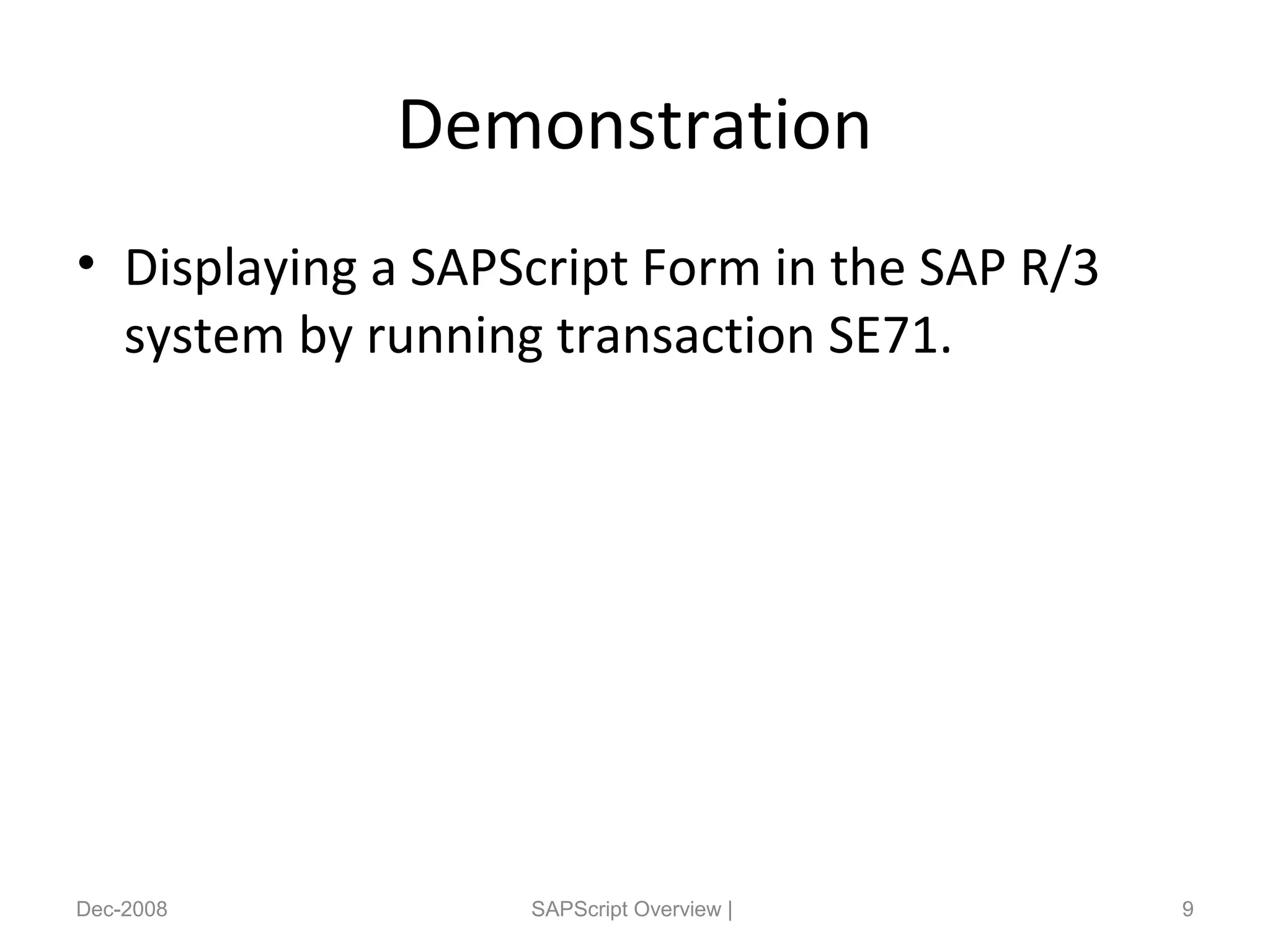 sap script overview | PPT