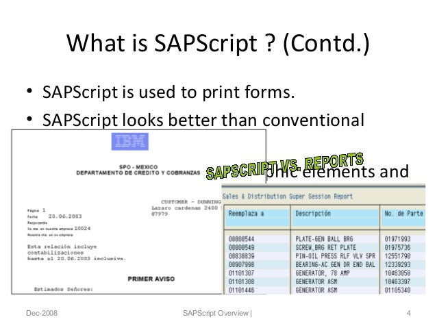 sap script overview