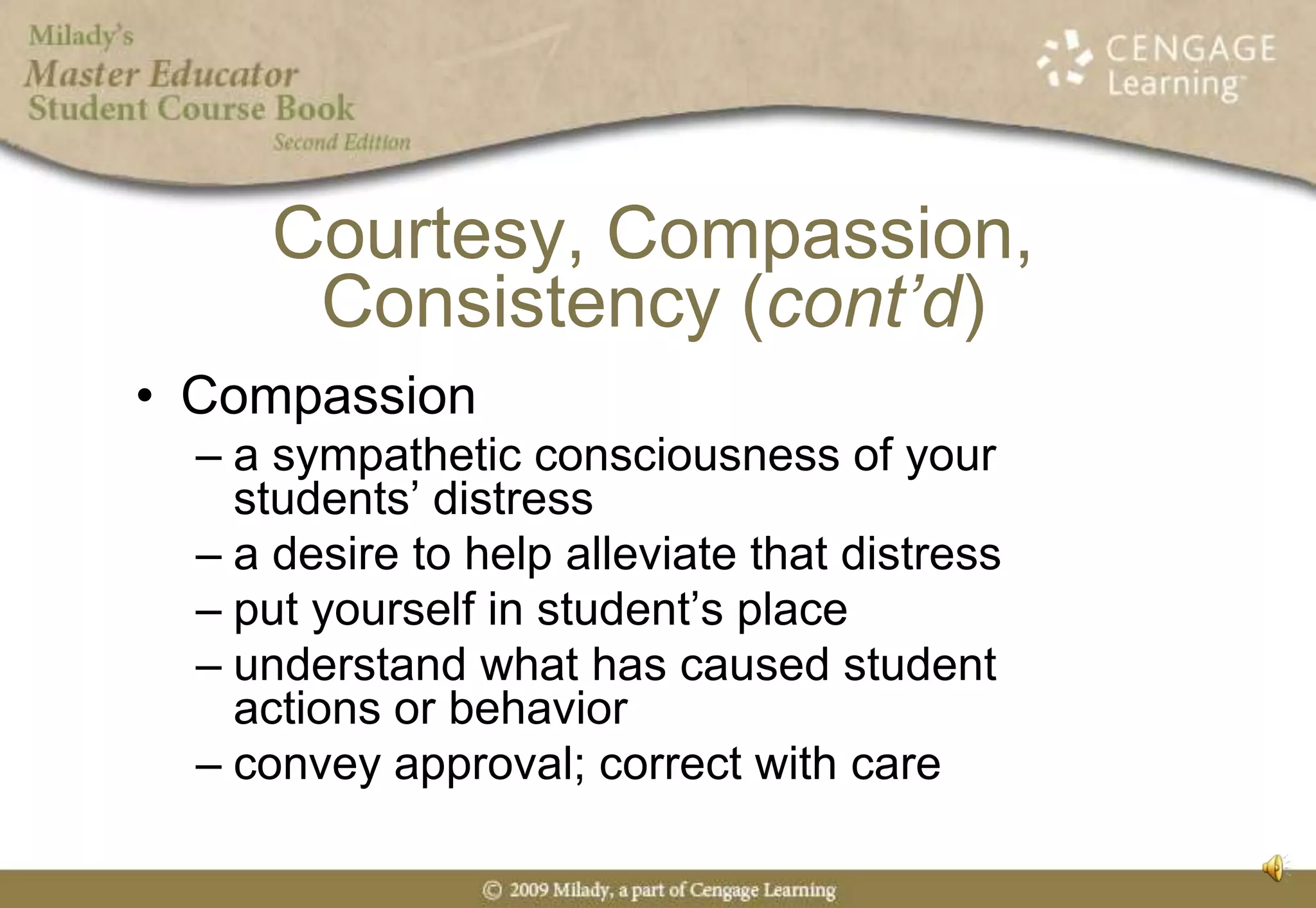 Goodwill/Positive attitude