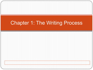 Chapter 1: The Writing Process

 