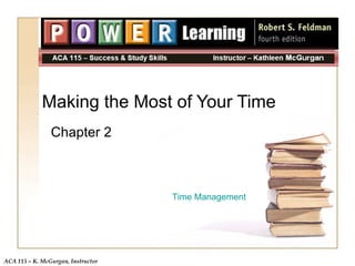 Making the Most of Your Time Chapter 2 Time Management 