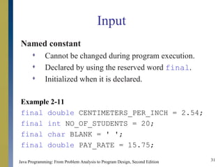 Basic Elements of Java