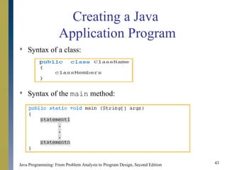 Basic Elements of Java
