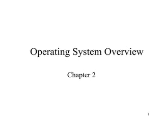1
Operating System Overview
Chapter 2
 