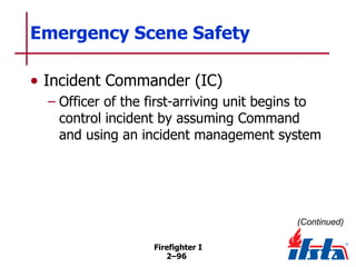 Scene Commander Chapter 02: Firefighter Safety and Health | PPT