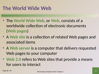 Chapter 02: Fundamentals of the World Wide Web and Internet | PPTX