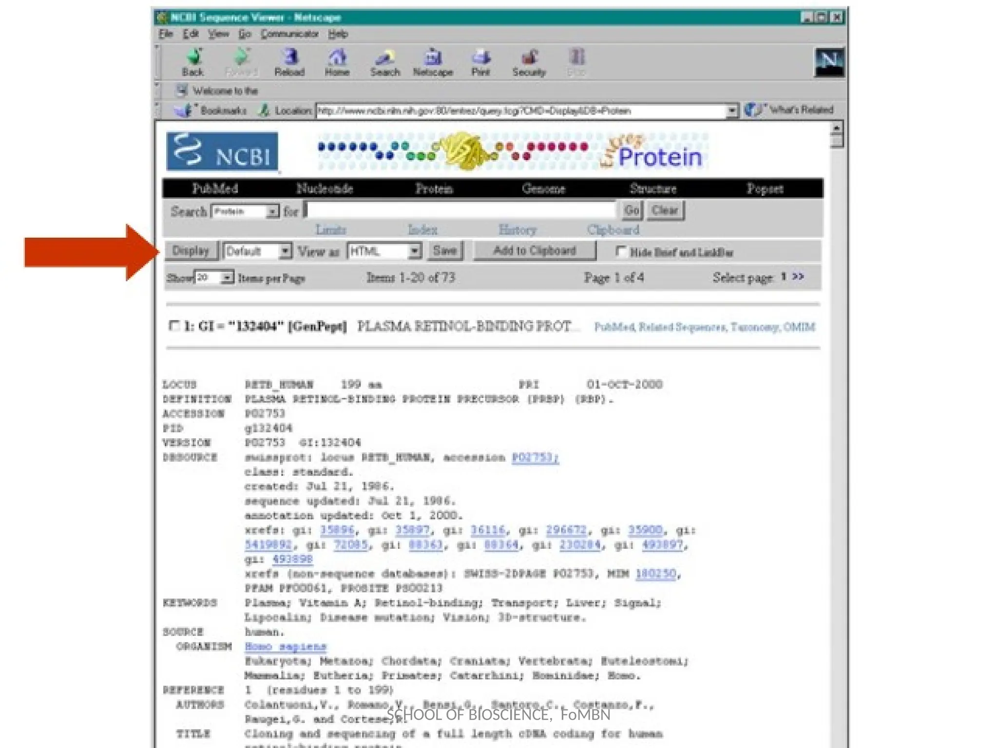SCHOOL OF BIOSCIENCE, FoMBN
 