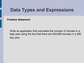 java expression and data types from the ground up | PPT