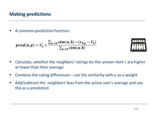 - 11 -
Making predictions
 