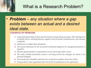 Research Problem In Research Chapter 02 - Defining the Research Problem and Reviewing the Literature.ppt