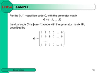 CHAPTER 02 - Linear codes.ppt | Programming Languages | Computing