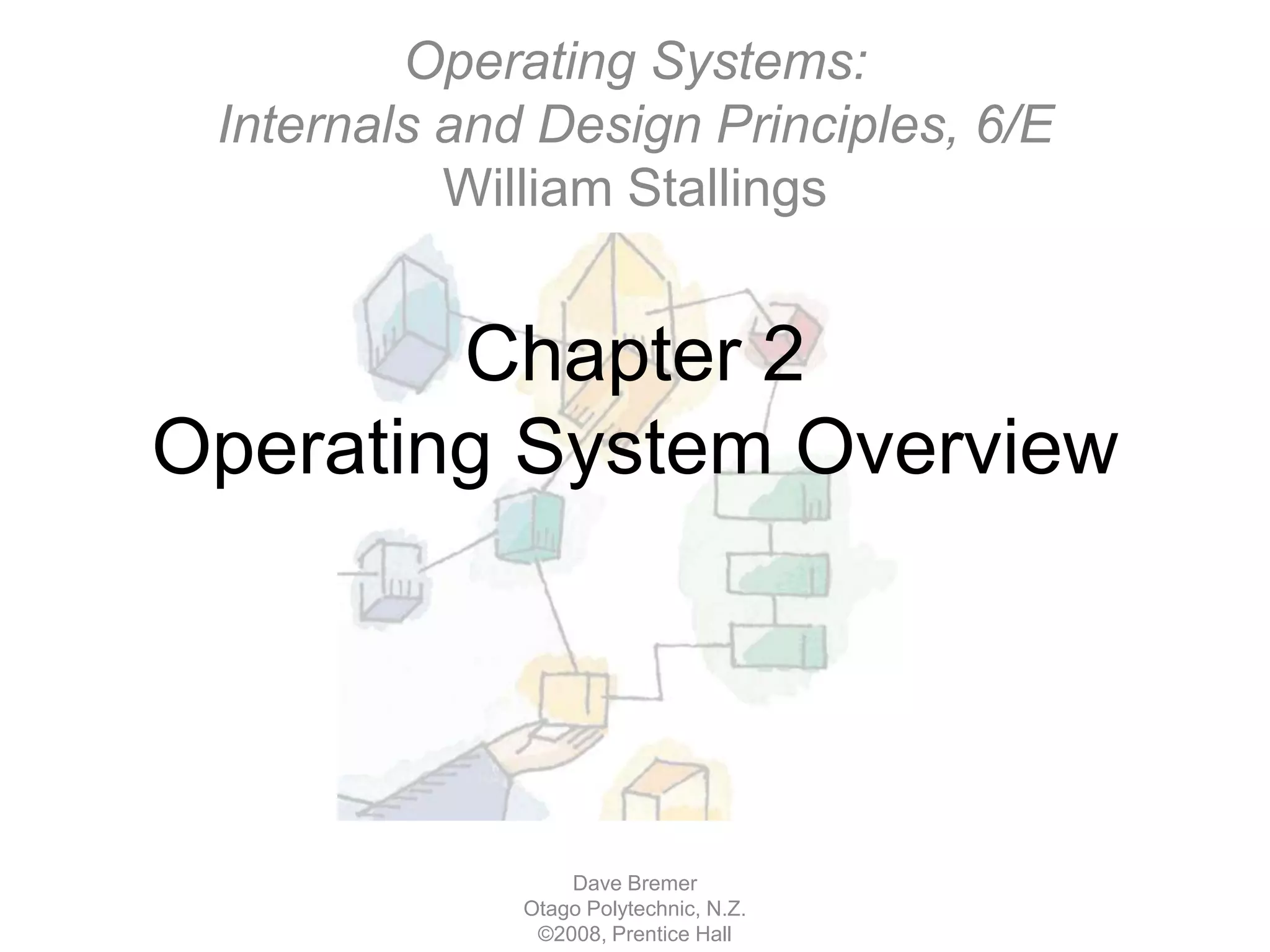 Chapter 2Operating System OverviewDave BremerOtago Polytechnic, N.Z.©2008, Prentice HallOperating Systems:Internals and Design Principles, 6/EWilliam Stallings