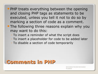 Chapter 02 php basic syntax | PPT