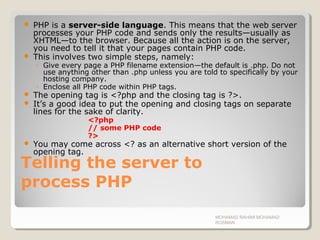 Chapter 02 php basic syntax | PPT