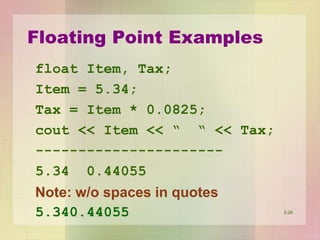 Floating Point Example In Sql Chapter02-S11.ppt