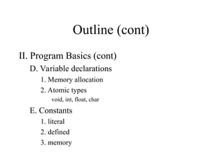 Variables, identifiers, constants, declaration in c | PPT