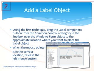Chapter 2 — Program and Graphical User Interface Design | PPTX