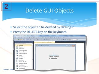 Chapter 2 — Program and Graphical User Interface Design | PPTX