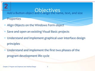 Chapter 2 — Program and Graphical User Interface Design | PPTX
