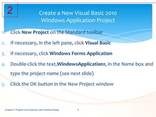 Chapter 2 — Program and Graphical User Interface Design | PPTX